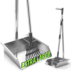 XDMURYM pooper scooper long-handle design keeps back comfortable during yard cleanup.