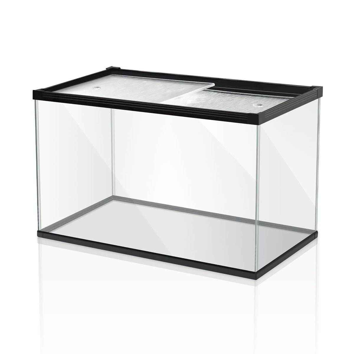 XDPET Ultra Clear Glass Aquarium 29-gallon wide view shows crystal clarity for vivid fish.