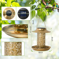 XDW-GIFTS bronze bird feeder tray catching spilled seeds for cleaner ground