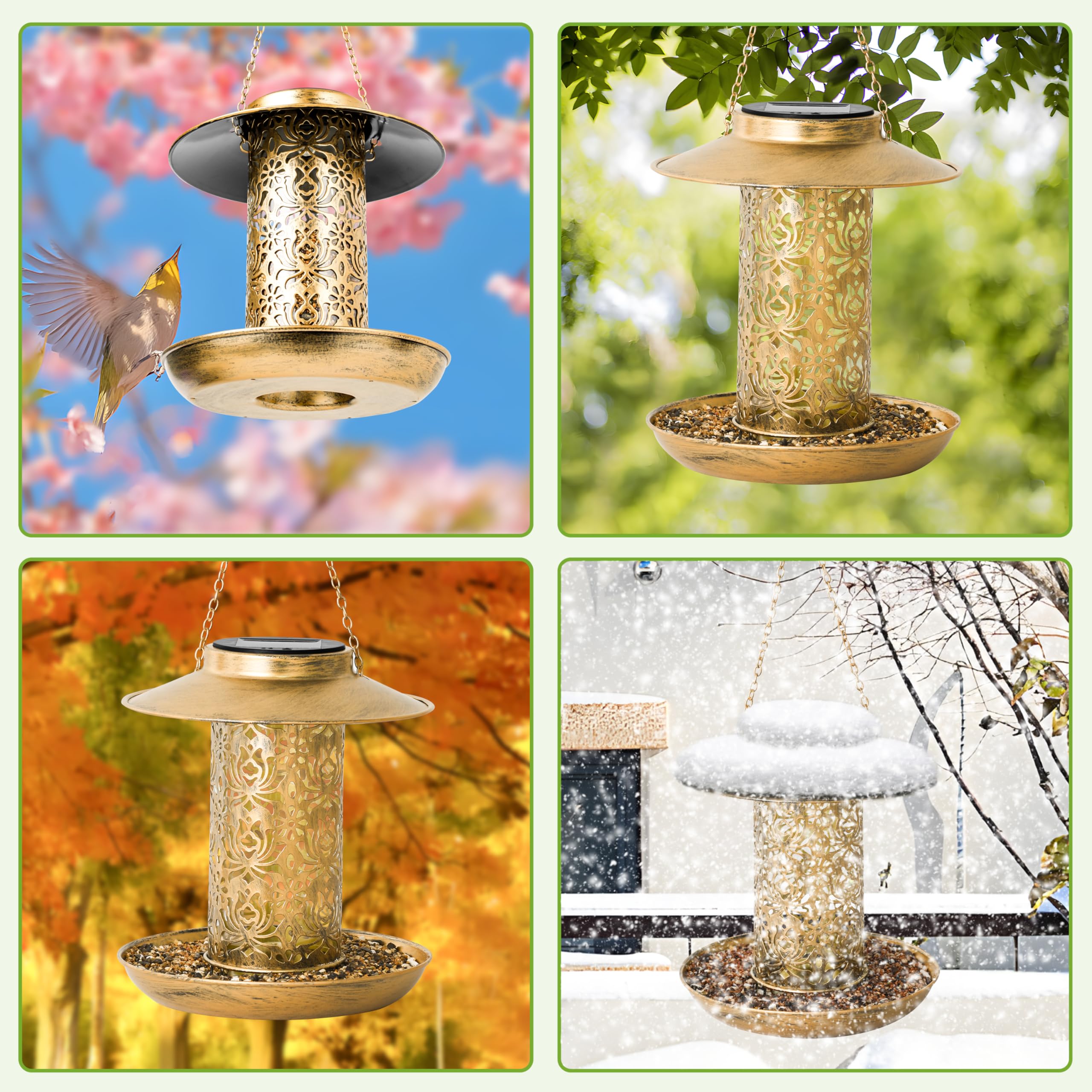 XDW-GIFTS bronze outdoor garden setup enhances patio decor and birdwatching