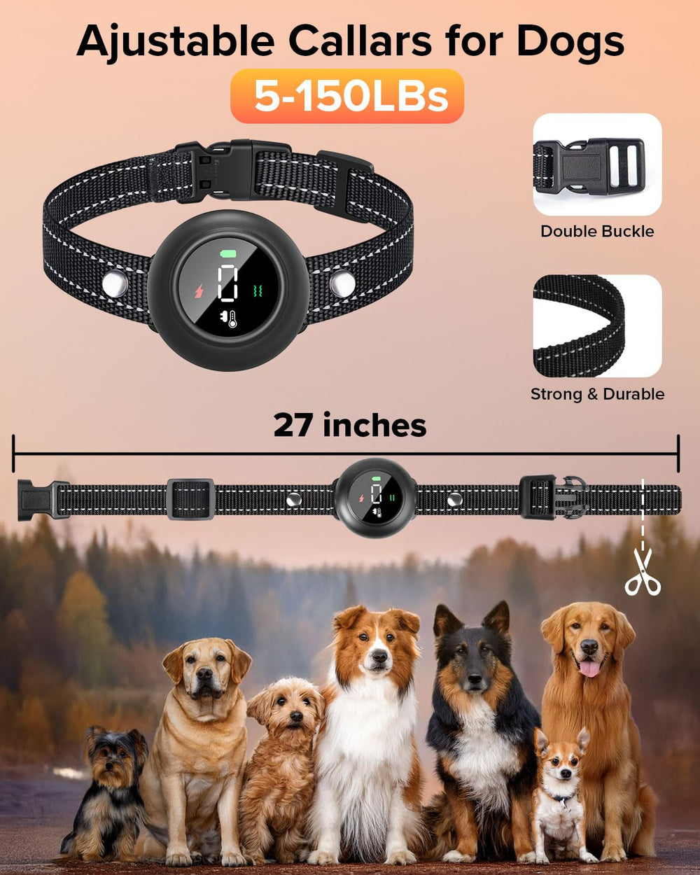 XDX IP67 waterproof dog collar ready for rain and swimming sessions