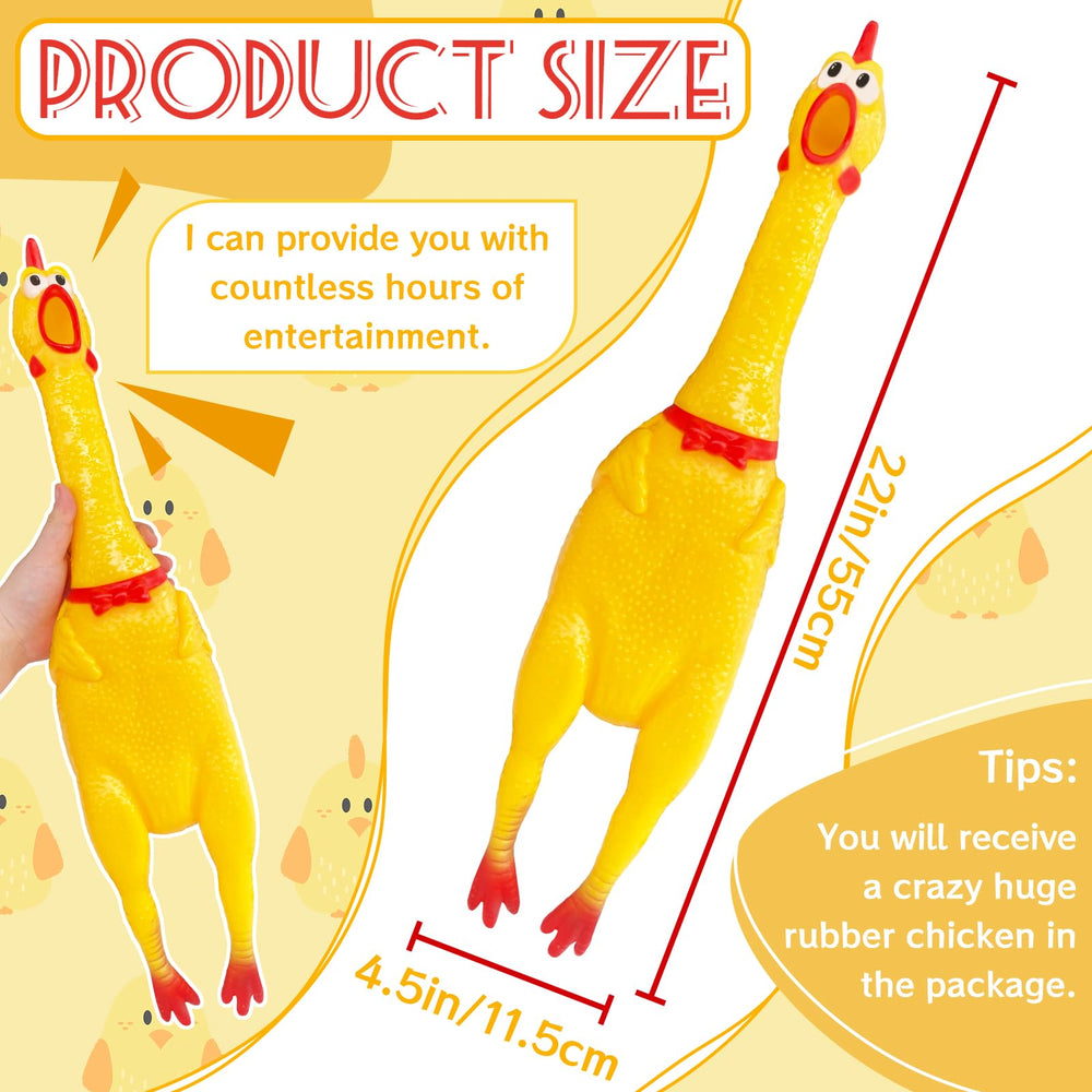 Xeehwb yellow-squeeze-chicken-toy highlights oversized squeak for stress relief and play