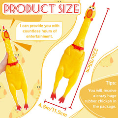 Xeehwb yellow-squeeze-chicken-toy highlights oversized squeak for stress relief and play