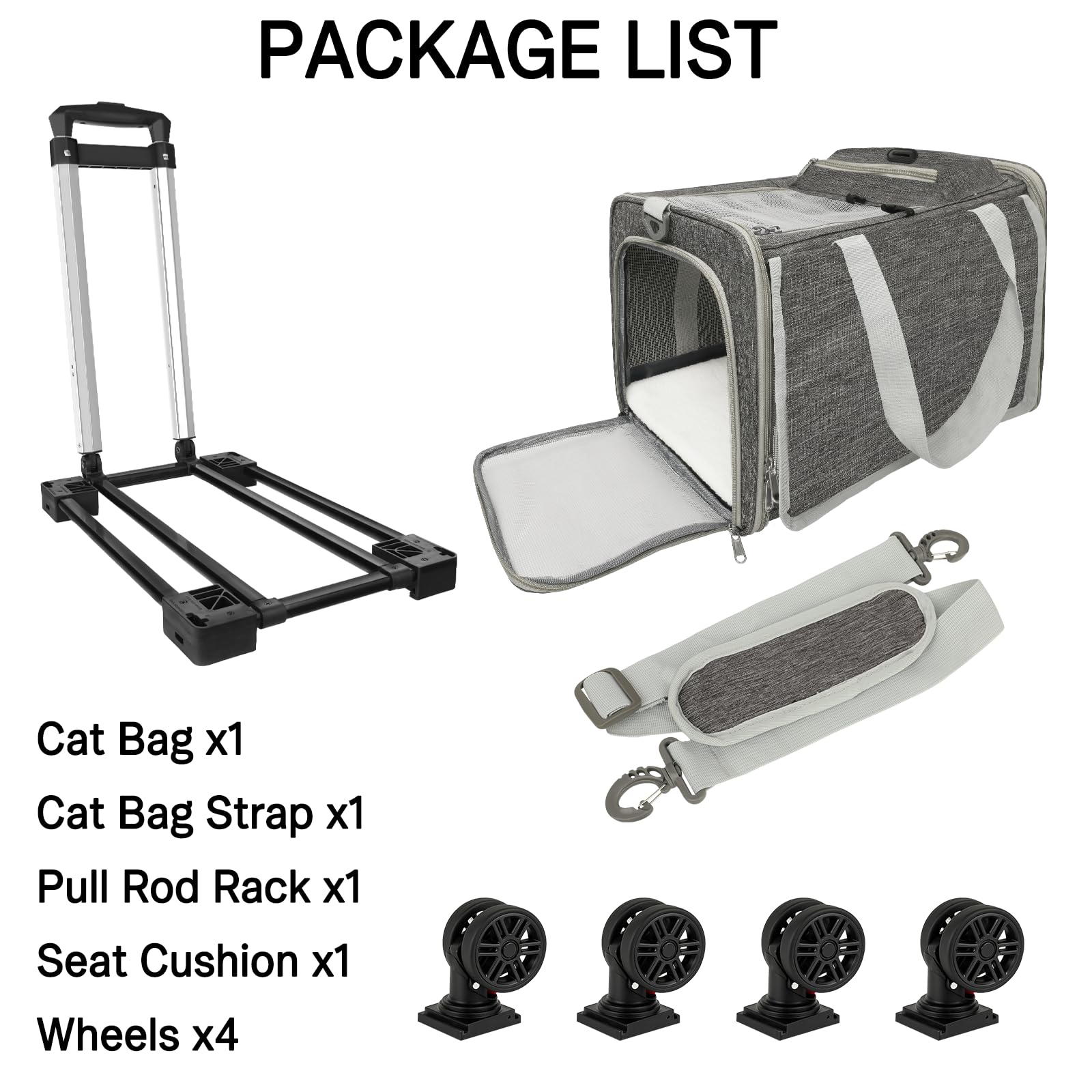 Xeoca back pocket storage keeps bowls and water bottles organized on the go.