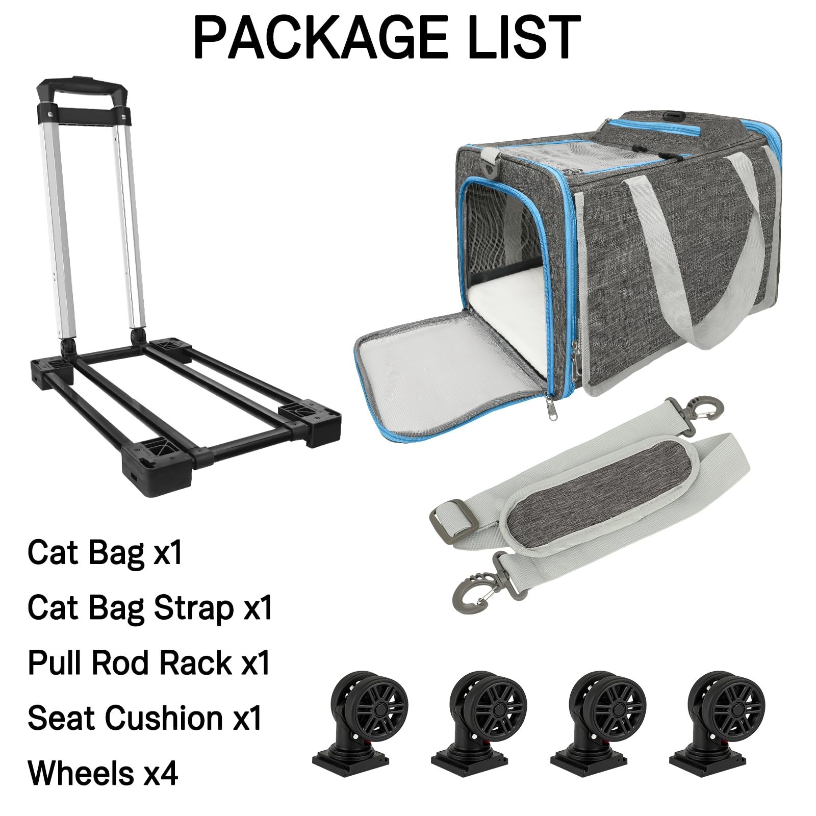 Xeoca pet carrier back-pocket-storage keeps essentials within reach on trips.