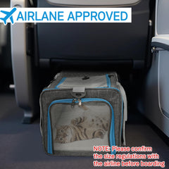 Xeoca pet carrier plush-interior provides a cozy travel space.
