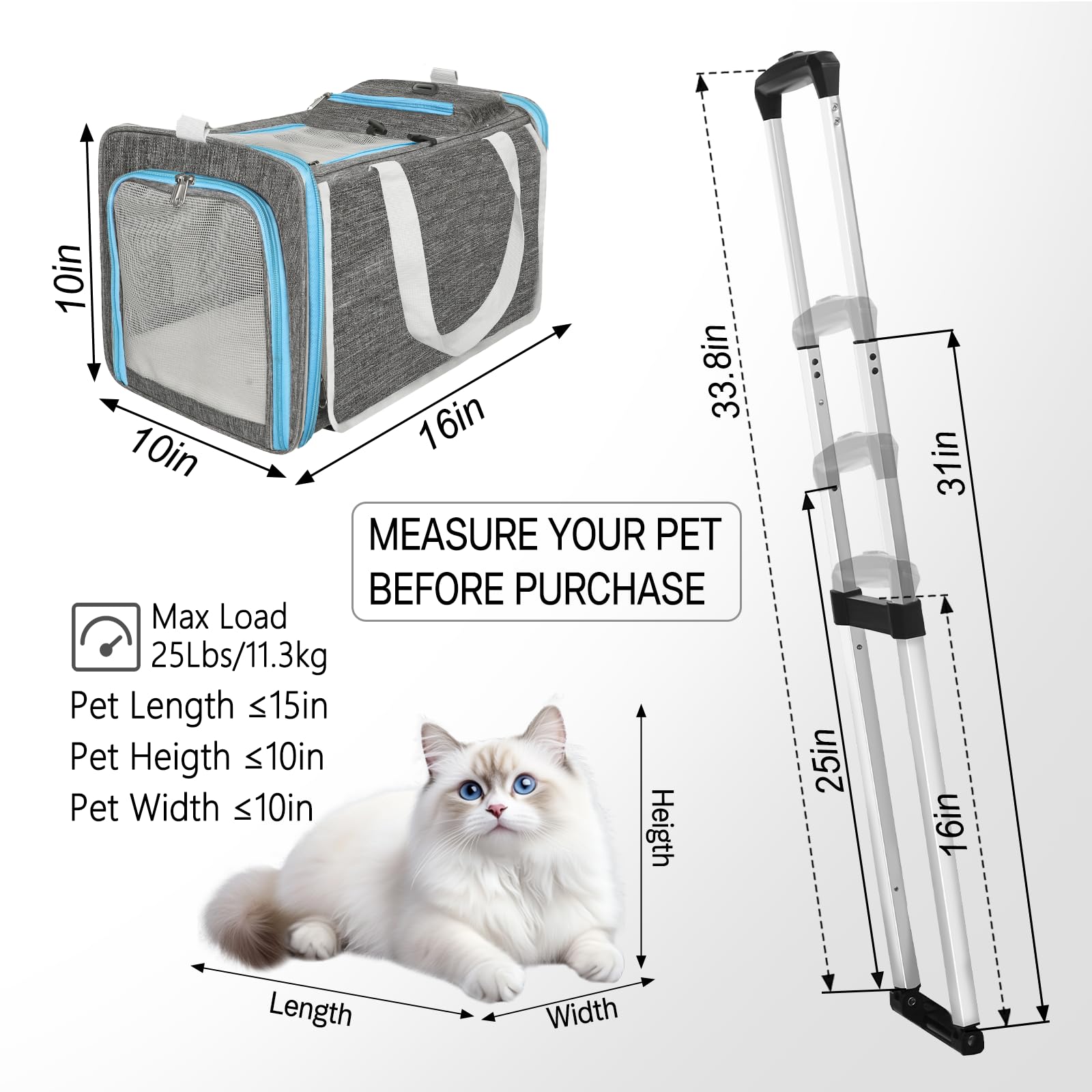 Xeoca pet carrier wheels-360 enables smooth airport mobility.