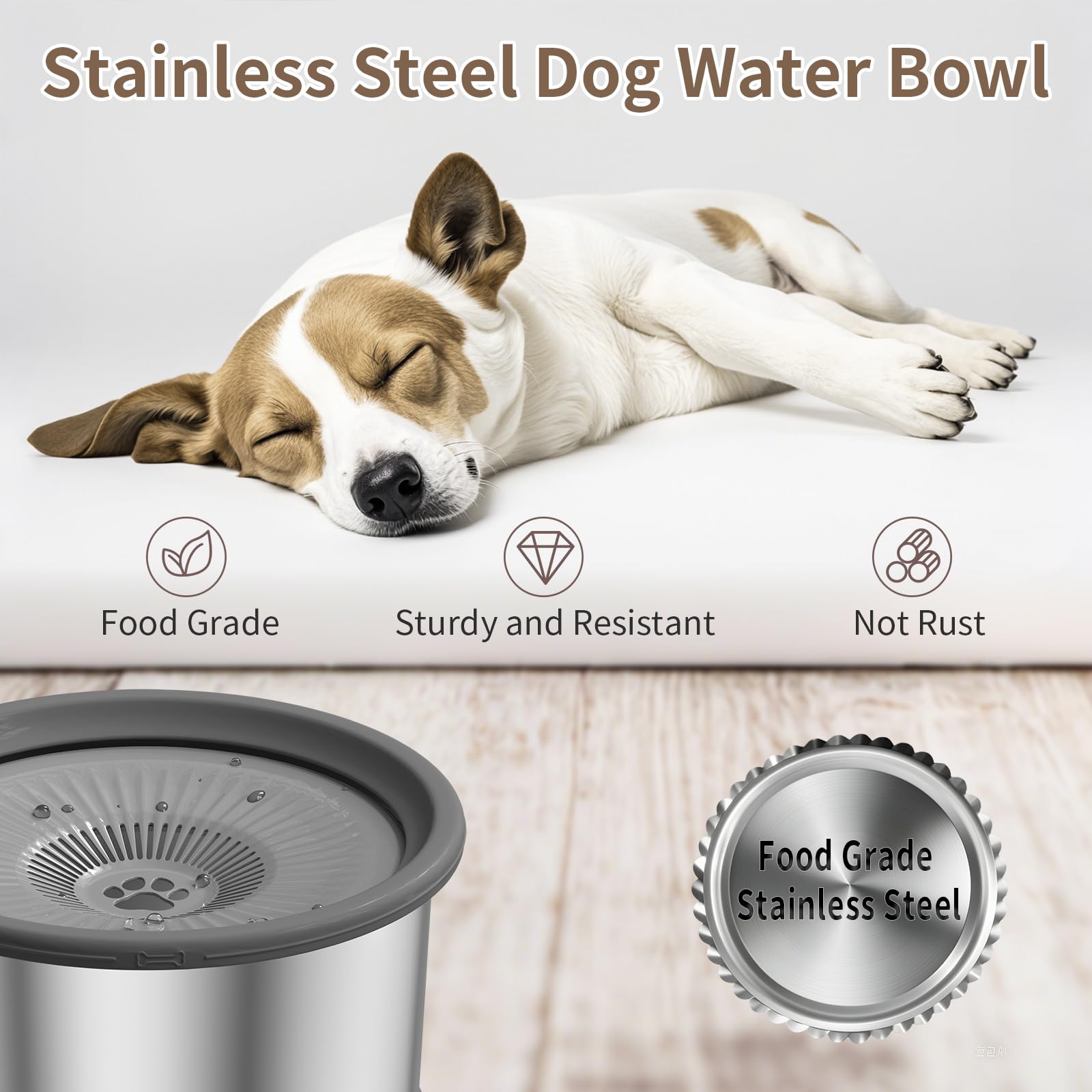 Xetino dishwasher-safe dog water bowl for easy cleaning