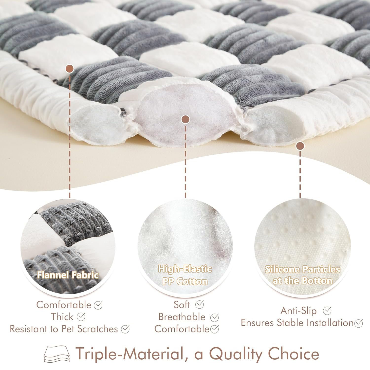 XFEXM Dog Bed Mat offers multi-function use as car mat, sofa protector, or travel pad.