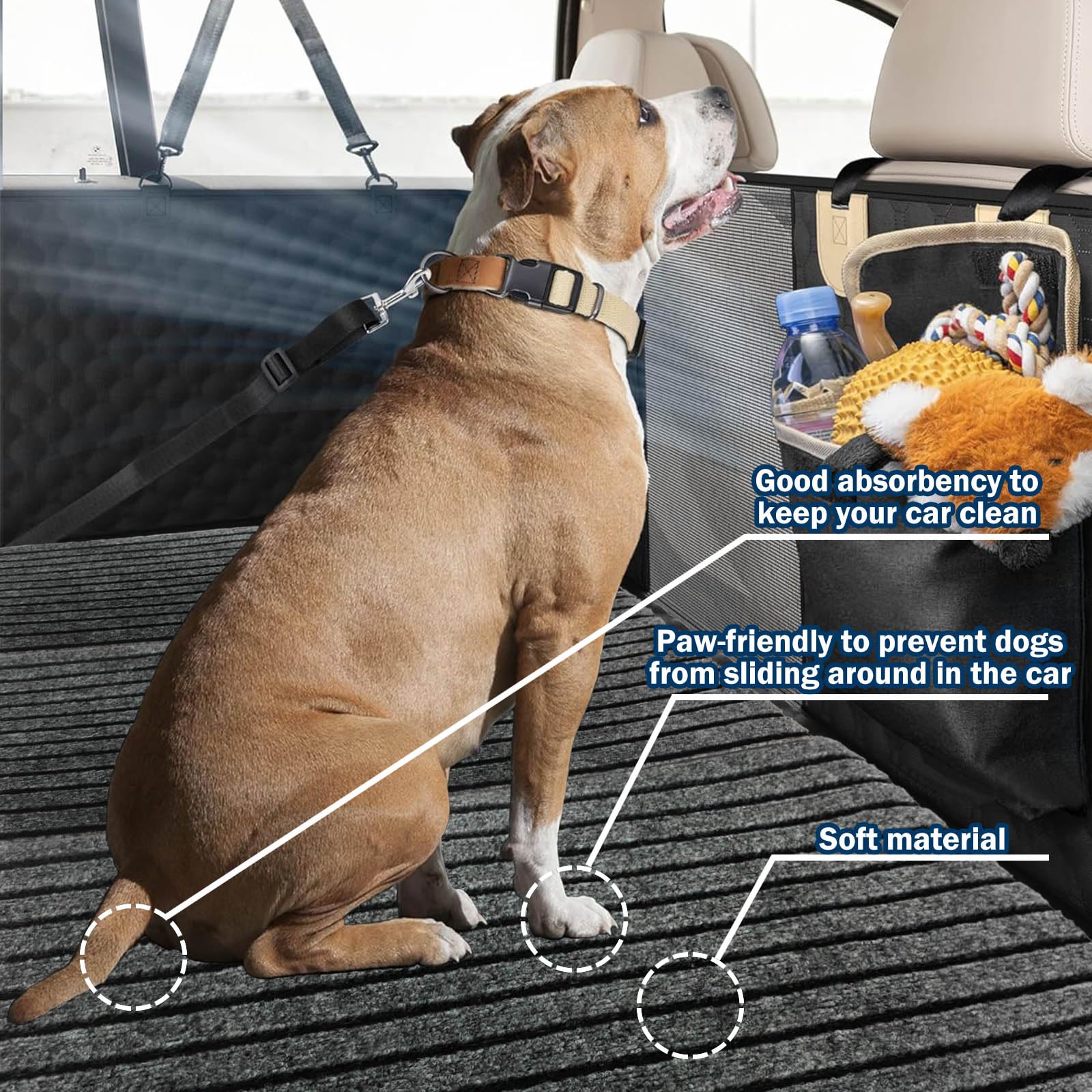 XFEXM dog mat hard bottom keeps its shape for sturdy support