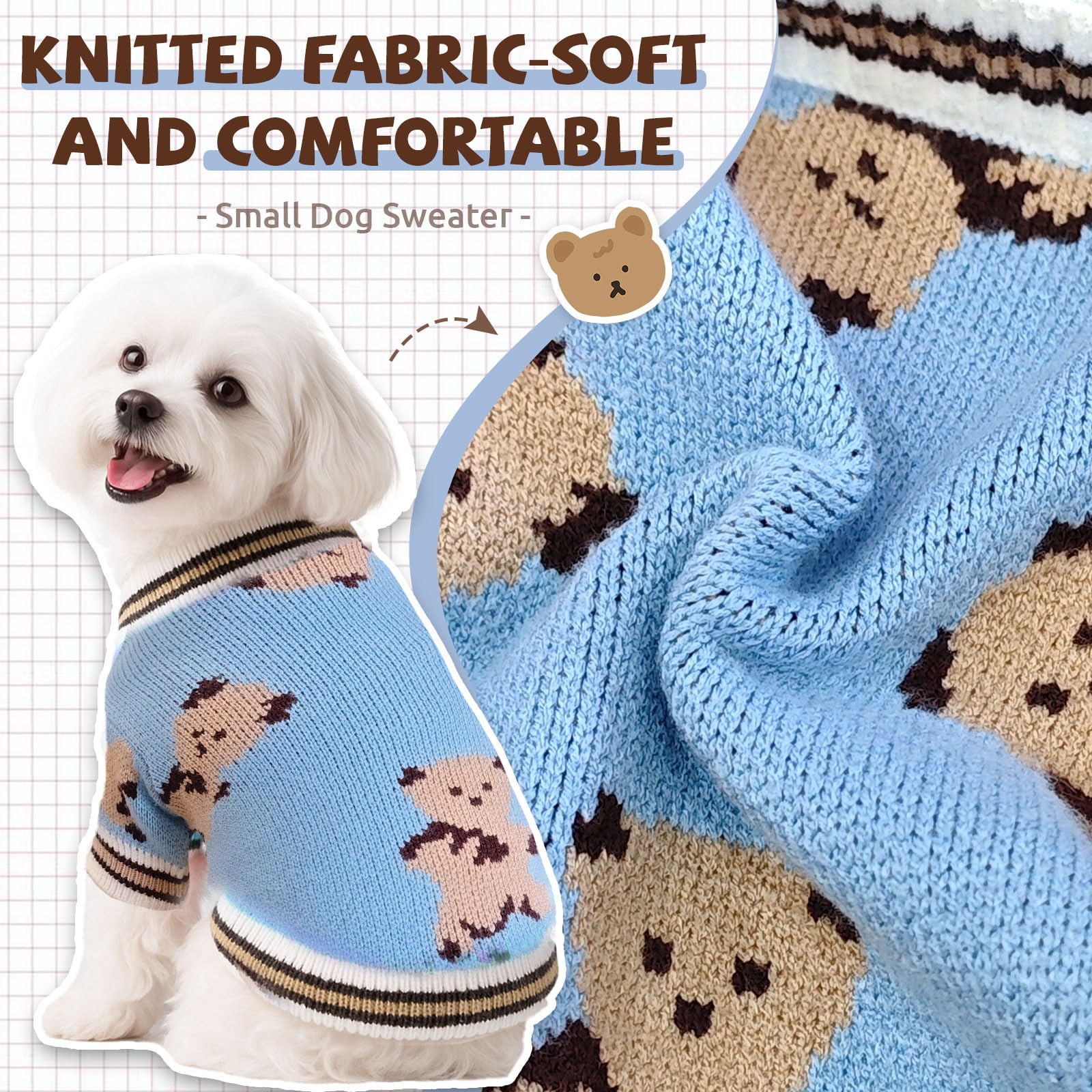 XGDMEIL front-button design promotes easy dressing in blue cardigan