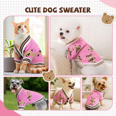 XGDMEIL small dog sweater featuring front-button design for easy dressing
