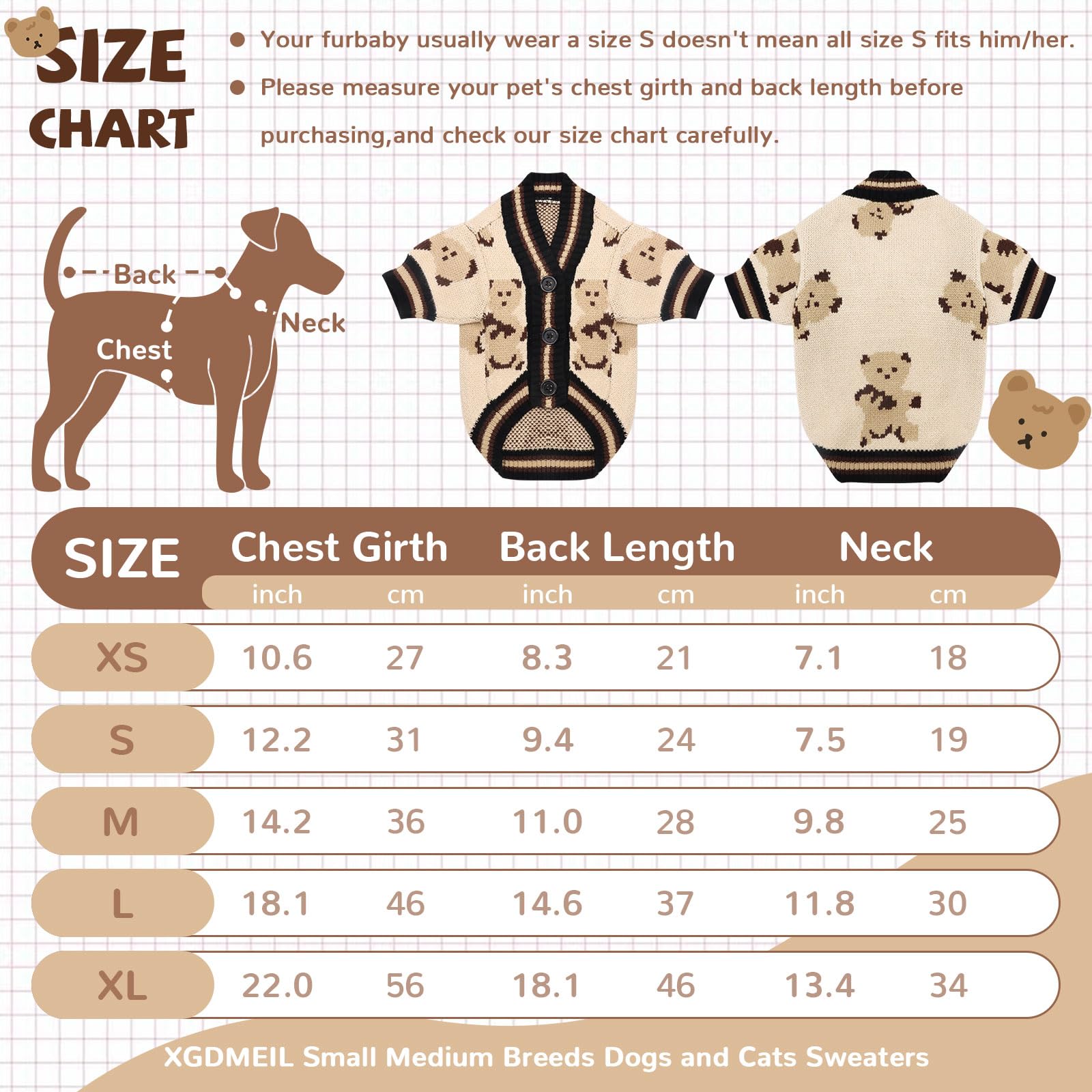 XGDMEIL soft-knit-dog-clothes-closeup beige; gentle touch and comfortable warmth