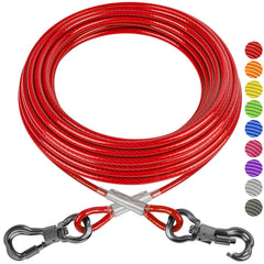 XiaZ 50ft tie out cable in stainless steel for secure outdoor dog use.