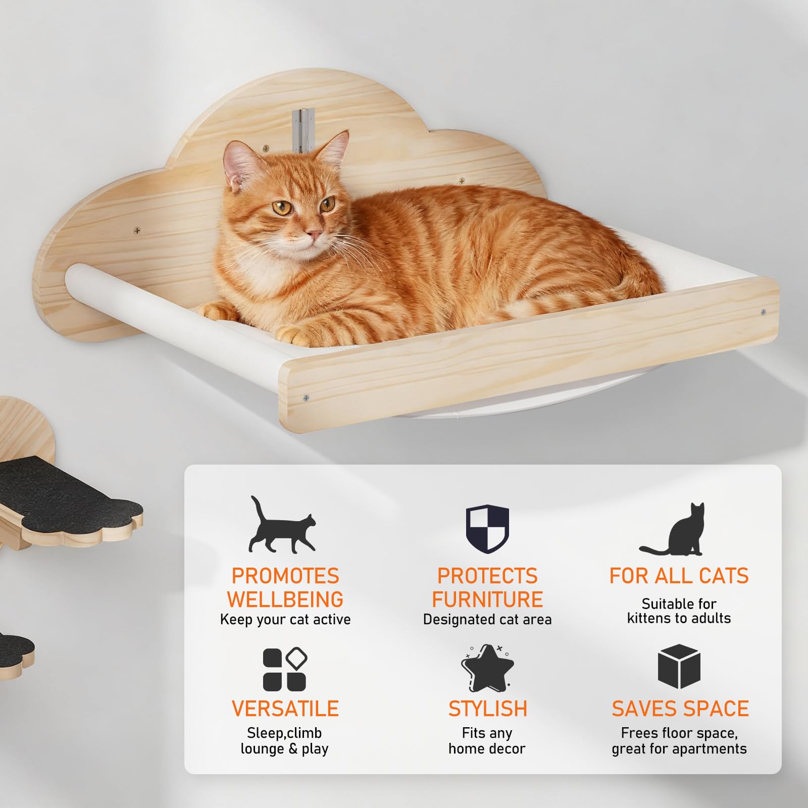 XiaZ cat hammock removable cover is machine-washable for easy cleaning.