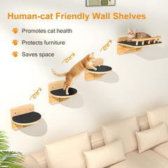 XiaZ cat wall shelves pre drilled installation easy mount to wall