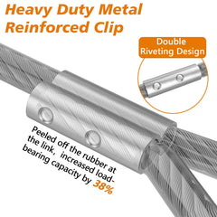 XiaZ dog tie out cable lockable hook assembly provides secure, reliable restraint.
