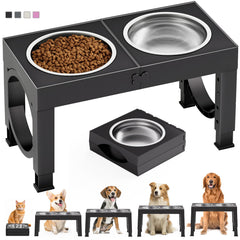 XiaZ elevated dog bowls large breed front view promotes stable feeding