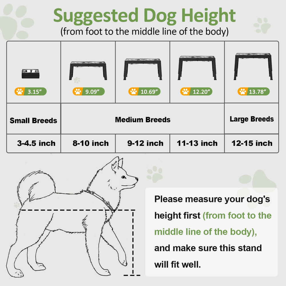 XiaZ elevated dog bowls large breed stand promotes healthier eating posture