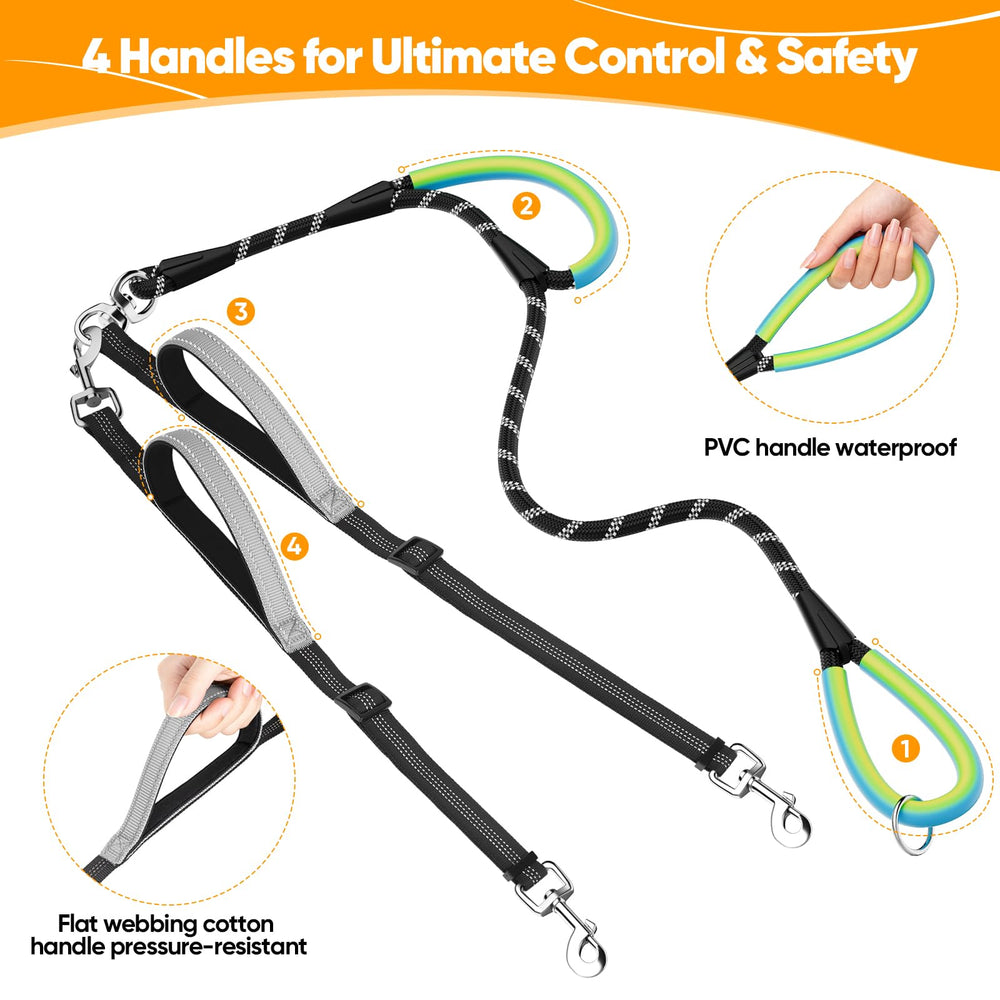 XiaZ four-handles control enables quick braking and secure management during busy walks