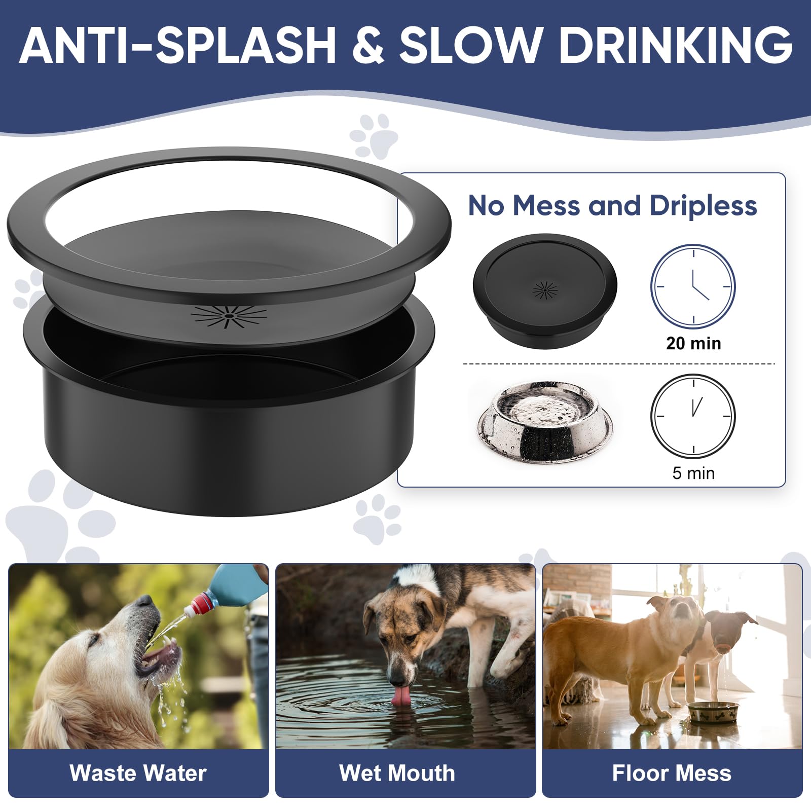 XIAZ large-breed-dish-stand accommodates bigger dogs with adjustable height.