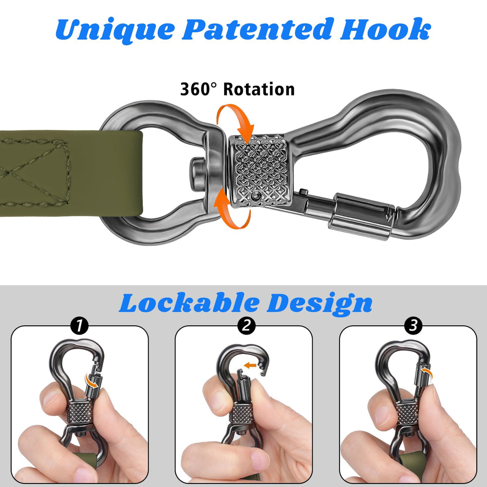 XiaZ long leash with locked-latch hook keeps the clasp secure.