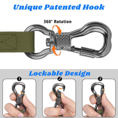 XiaZ long leash with locked-latch hook keeps the clasp secure.