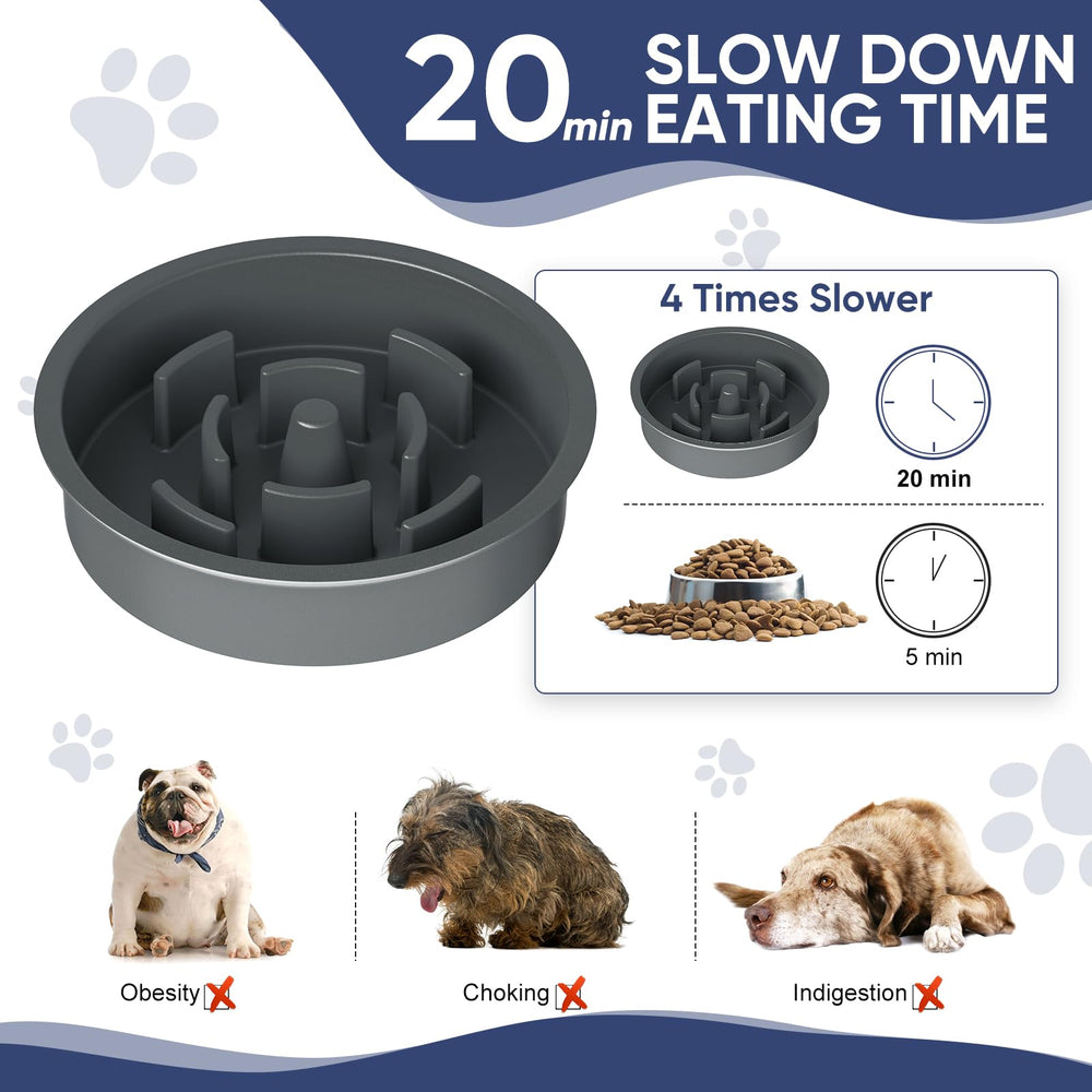 XIAZ non-slip feet keep the bowl steady during energetic eating sessions.
