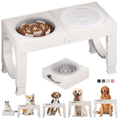 XiaZ slow feeder bowl stand elevated design for comfortable, calm meals.