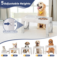 XiaZ slow feeder bowl stand with non-slip base preventing sliding.