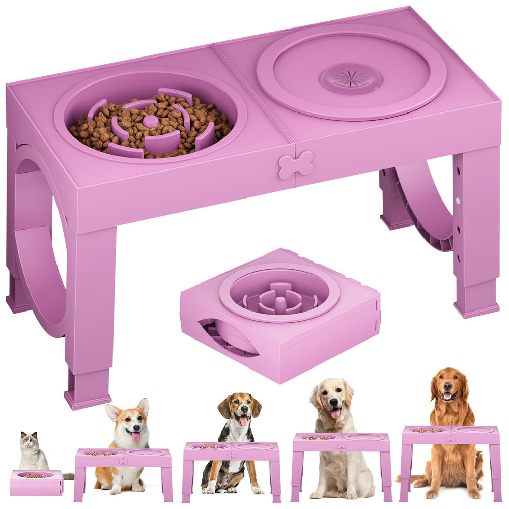 XiaZ slow-feeder bowl stand reduces eating speed for calmer, healthier meals.