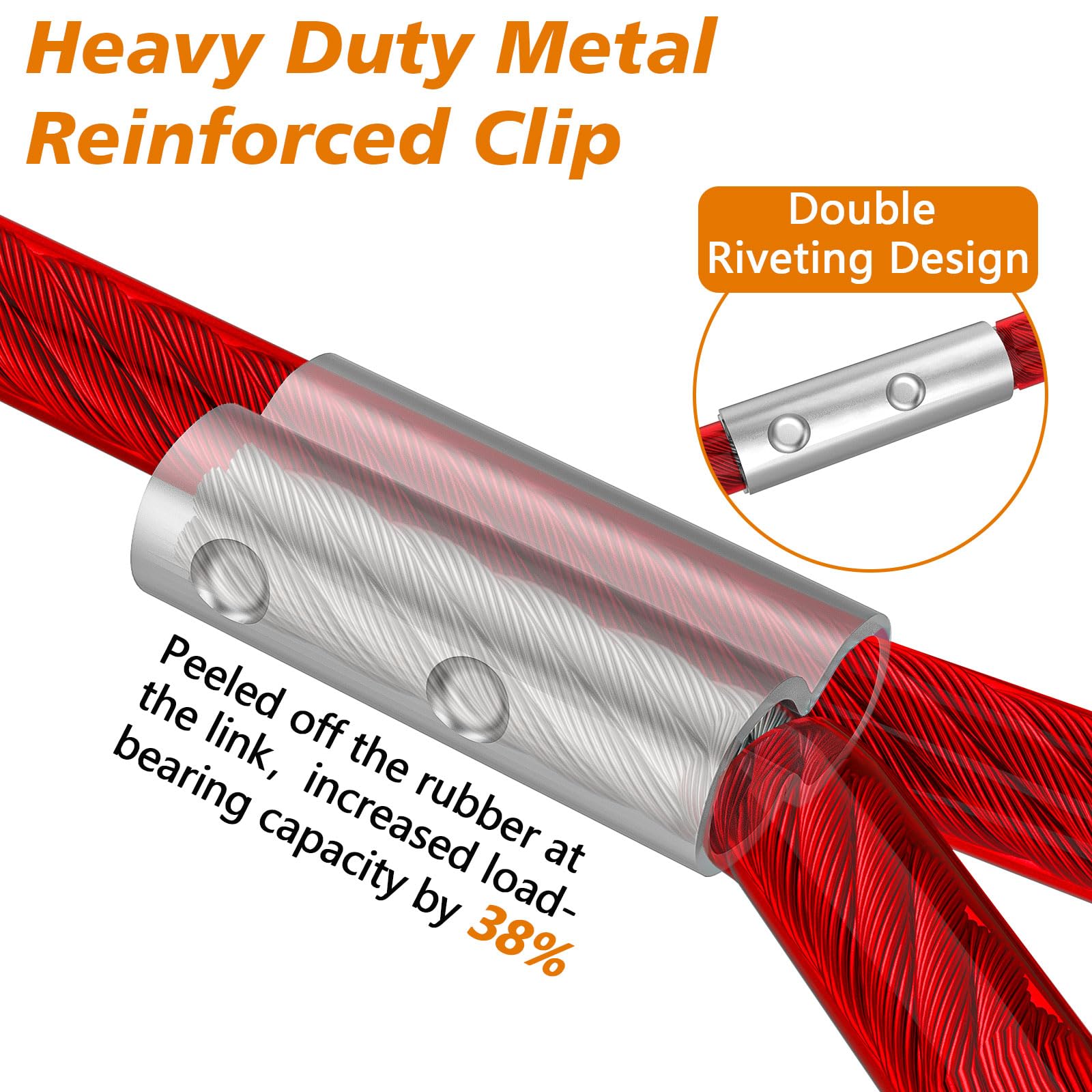 XiaZ vinyl-coated dog cable offers weather resistance for yard use.
