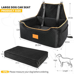XIEEAOZEE dog car seat adjustable-leash keeps dogs safely attached during rides