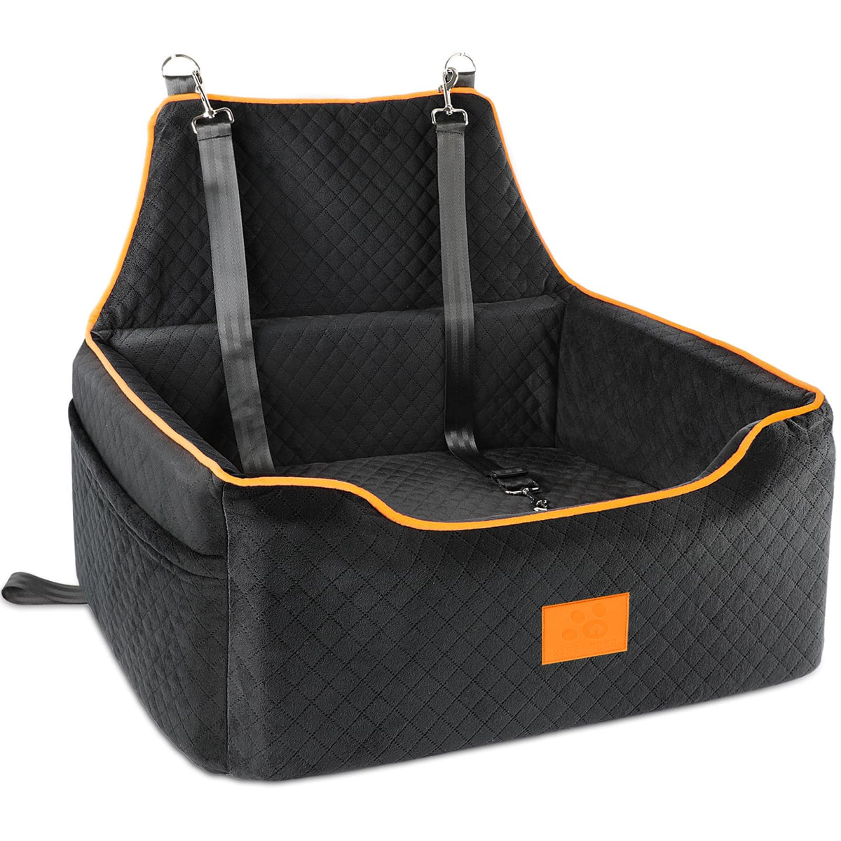 XIEEAOZEE dog car seat front view elevates dog's view for calmer travels