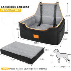 XIEEAOZEE dog car seat installed in rear seat for secure travel
