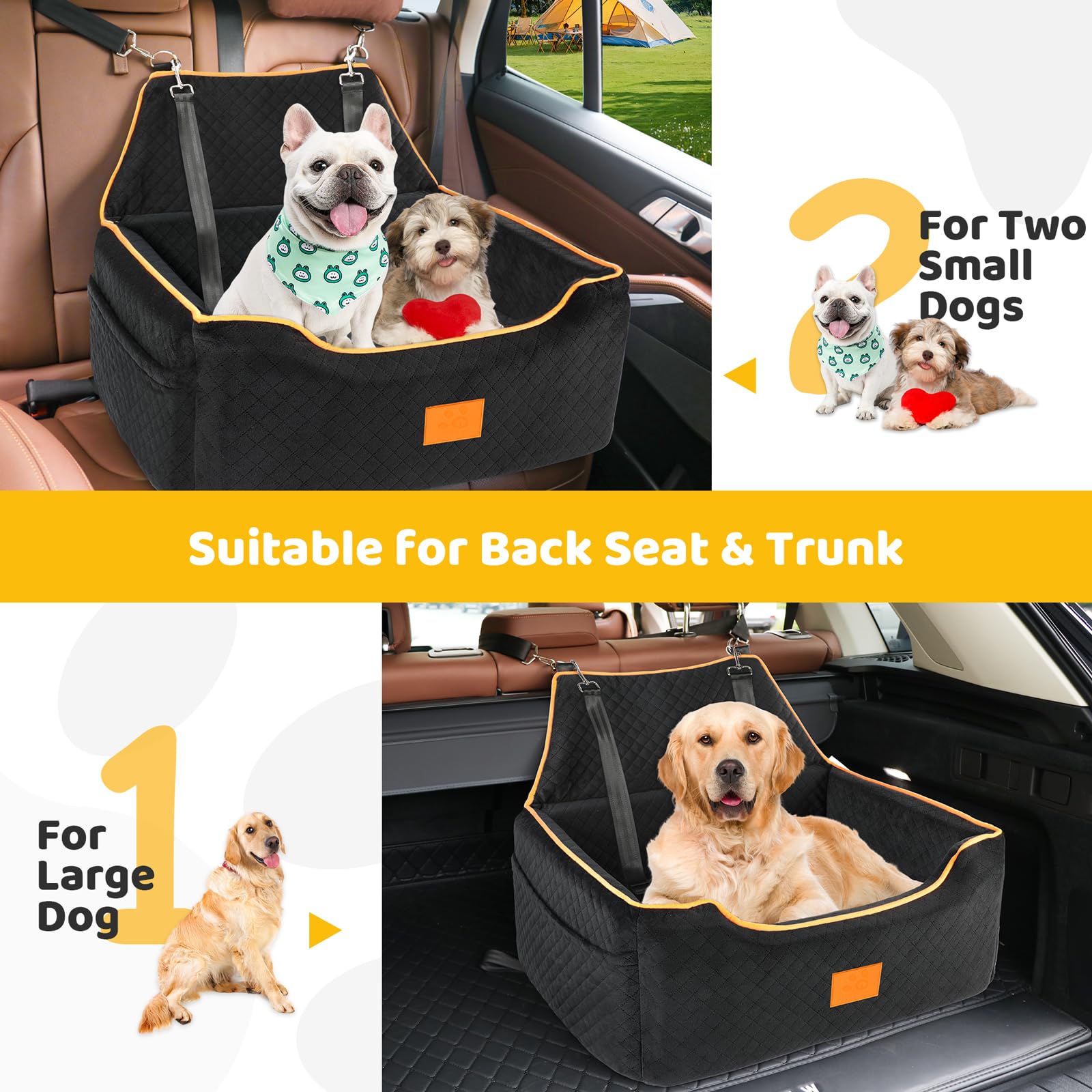 XIEEAOZEE dog car seat washable-cover makes post-trip cleaning easy