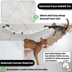 XIFOWE cat hammock wall installation demonstrates quick mounting on a solid wall.