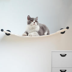 XIFOWE Cat Hammock Wall Mounted front view with sturdy brackets and cozy fabric