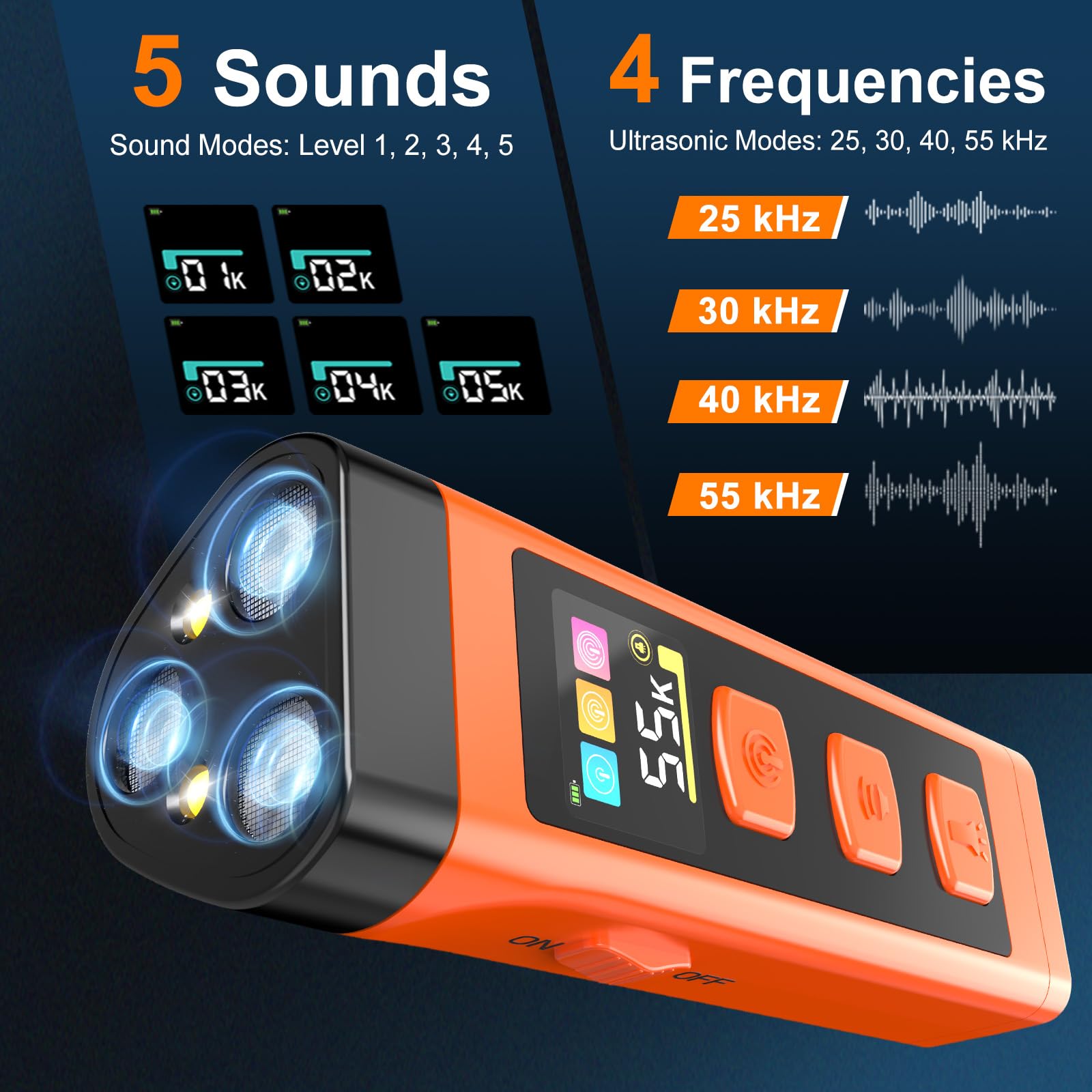 XIFRUS ultrasonic frequencies selectable for tailored training