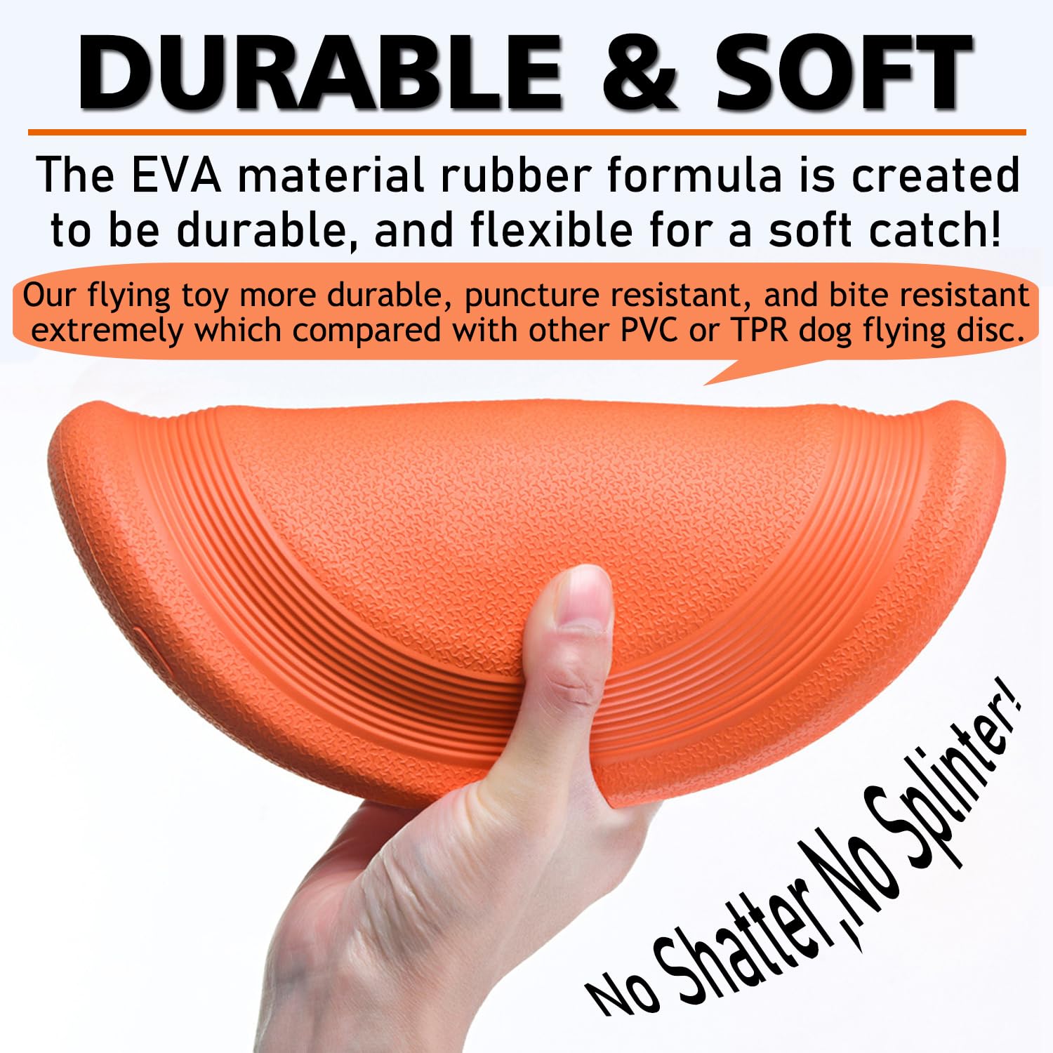 Disco volador durable EVA para sesiones de juego prolongadas.