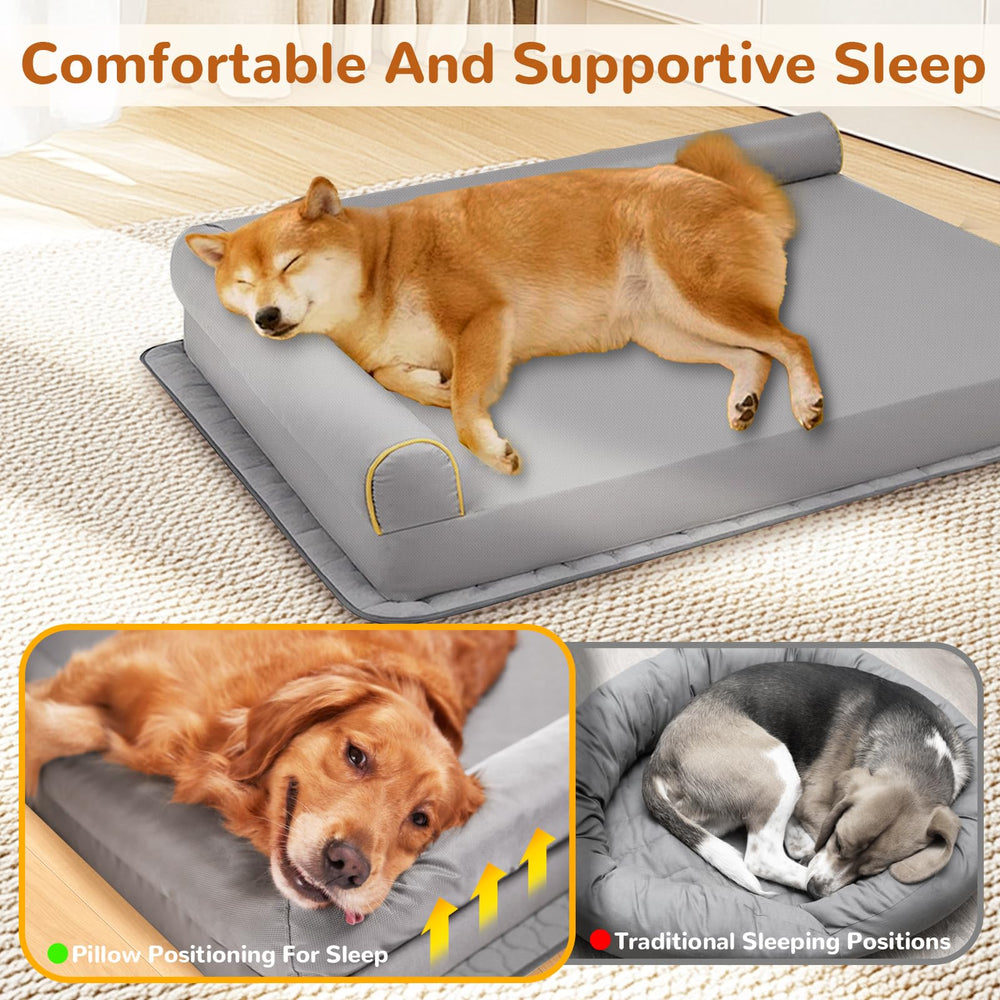 Xihan dog bed waterproof cover closeup demonstrates durable, stain-resistant protection against spills and drool