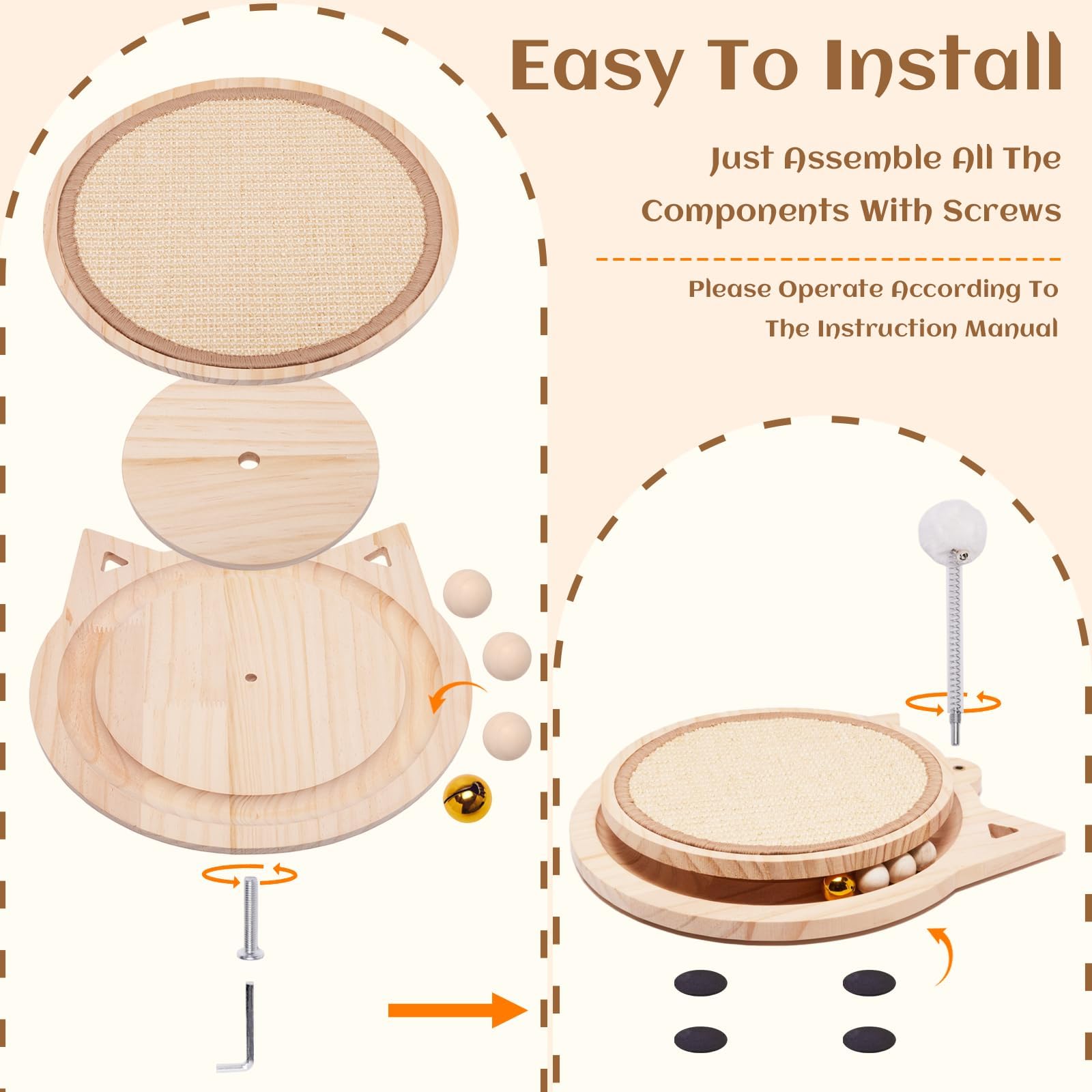 Xihan sisal pad closeup highlights eco-friendly scratching surface for claws.