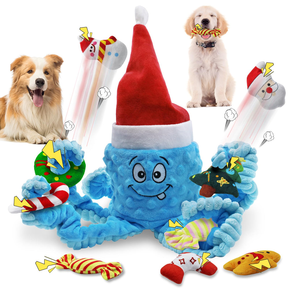 XIHULGJIN festive blue octopus toy ideal for multi-pet homes.