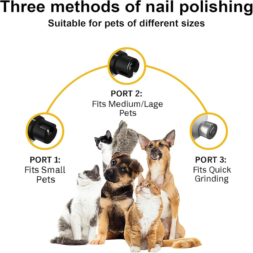 Xing Chen Hai Yang Nail Grinder shows three ports to fit nails of different sizes.
