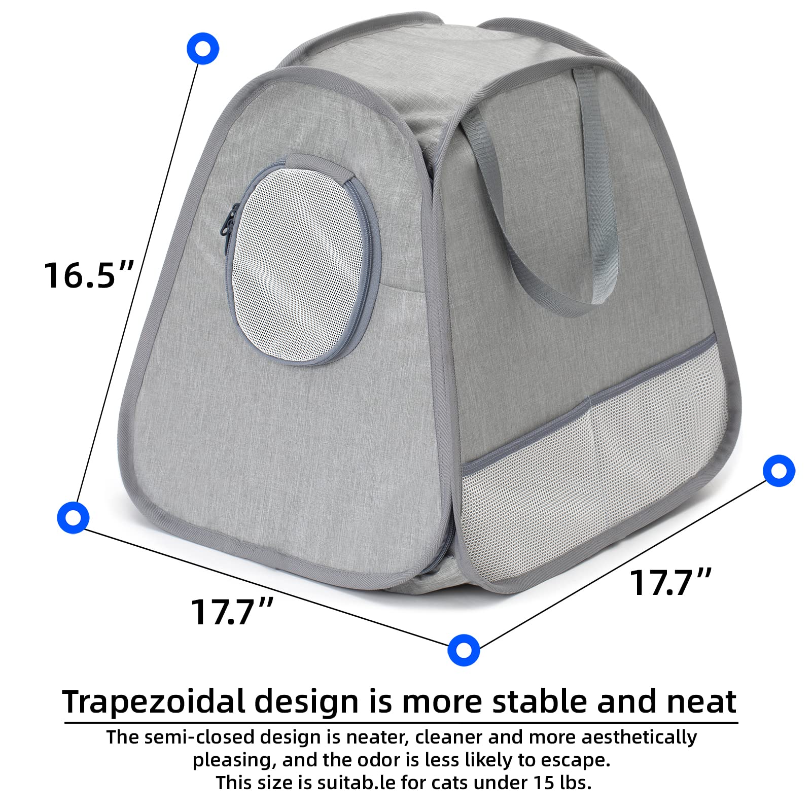 XingYunEr collapsible travel cat litter box open for easy setup and quick cleanup