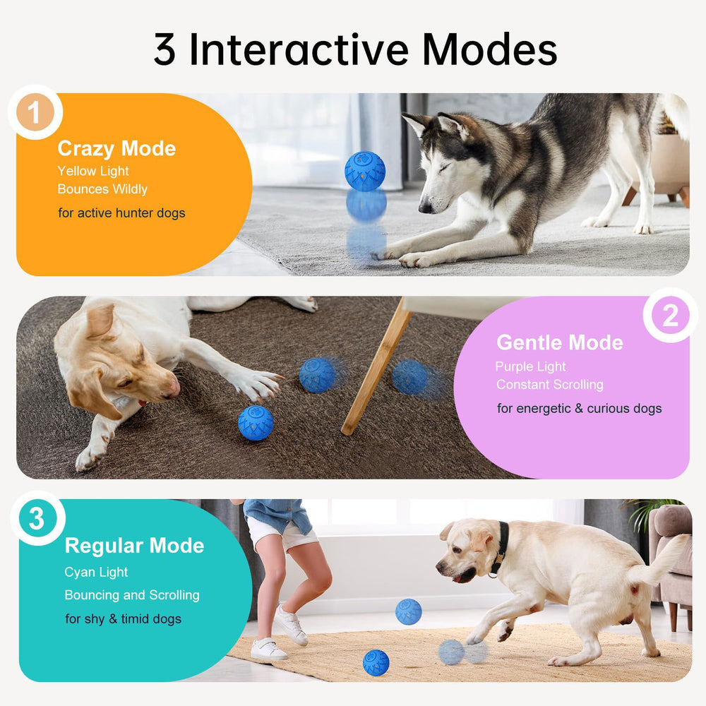 XINGZUAN Interactive Dog Ball durable-etpu blue highlights chew-resistant design.