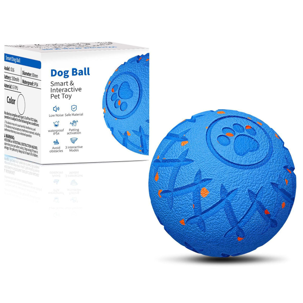 XINGZUAN Interactive Dog Ball front-view blue for active play and engagement.