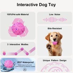 XINGZUAN interactive dog ball pink bounces unpredictably for brain-stimulating play.