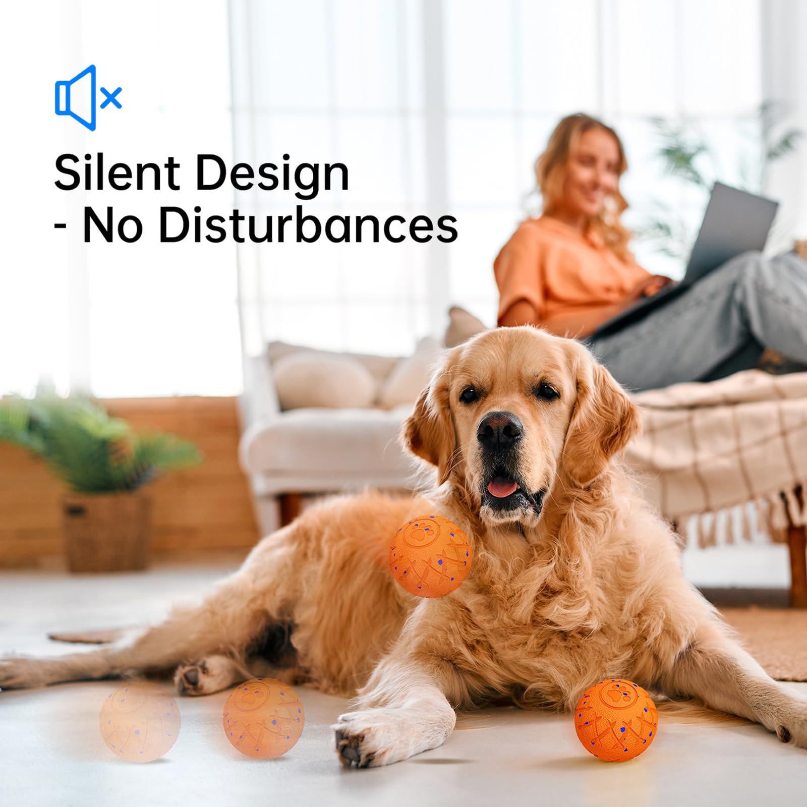 XINGZUAN IP54 waterproof dog ball stands up to outdoor splashes and wet play.