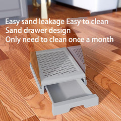 Xinhoonfei easy-clean litter steps gray enables quick removal and washing.